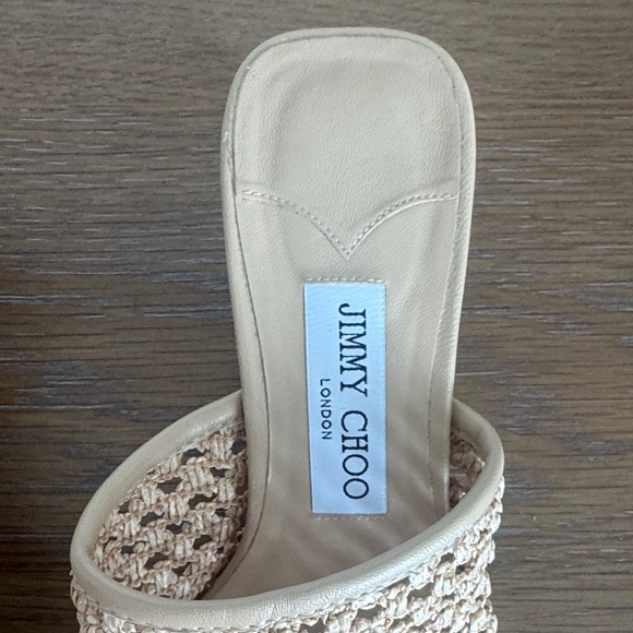 New Jimmy Choo Beige Orly Heeled Sandals - Picture 2 of 6